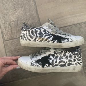 Golden Goose Superstar Black Leopard glitter 37